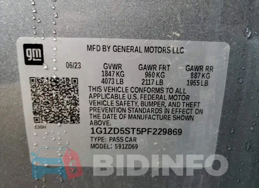 1G1ZD5ST5PF229869 Photo# 13