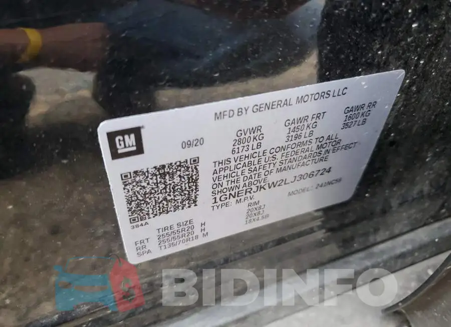 1GNERJKW2LJ306724 Photo# 12