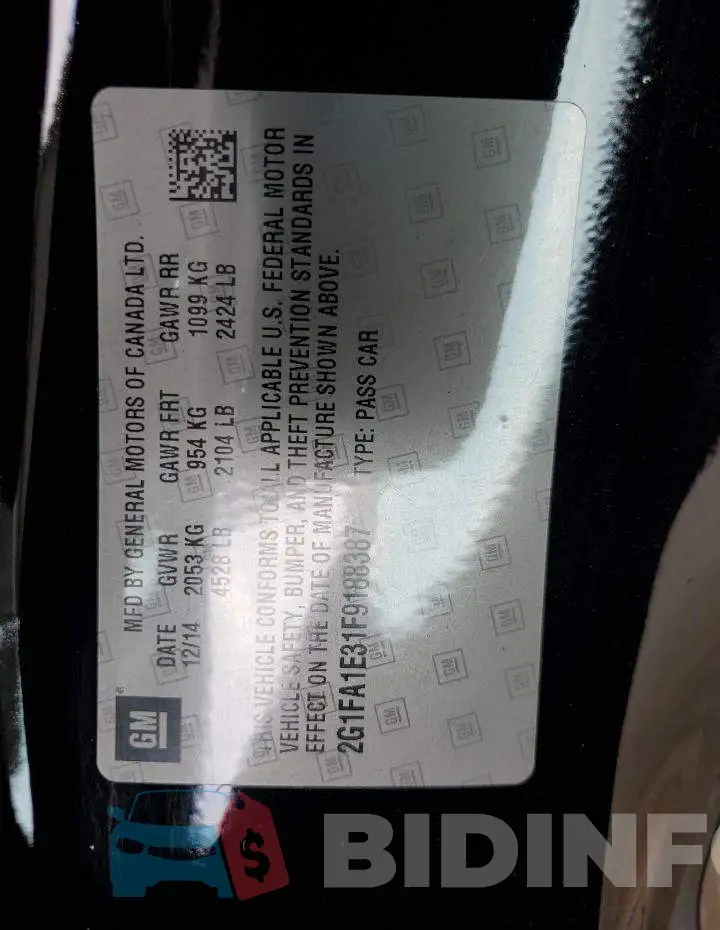 2G1FA1E31F9188387 Photo# 12