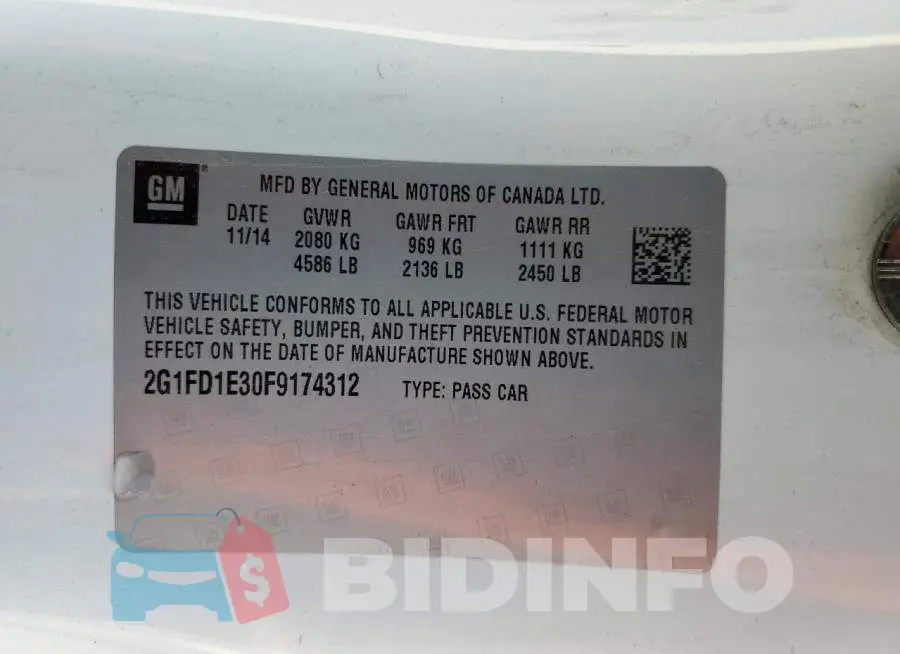 2G1FD1E30F9174312 Photo# 12