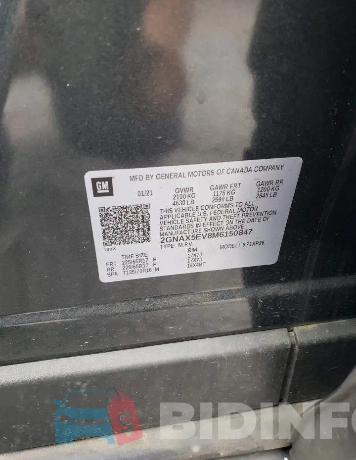 2GNAX5EV8M6150847 Photo# 13