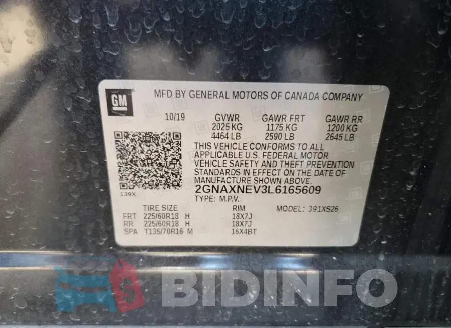 2GNAXNEV3L6165609 Photo# 13