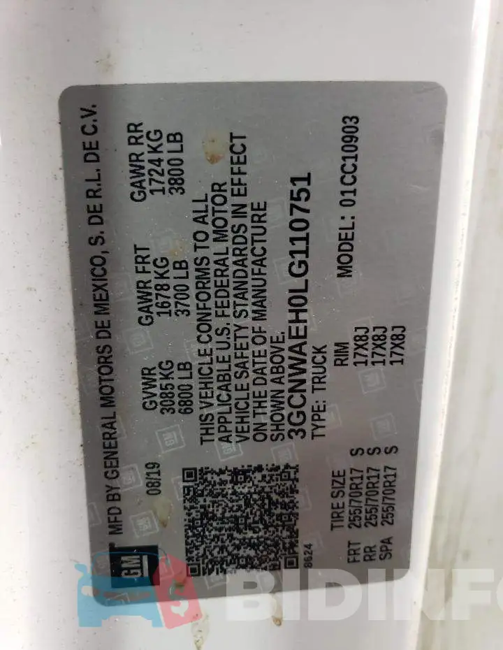 3GCNWAEH0LG110751 Photo# 12