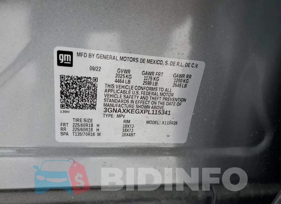 3GNAXKEGXPL115341 Photo# 13
