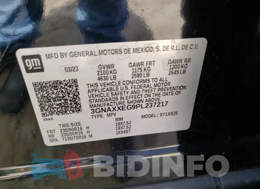 3GNAXXEG9PL237217 Photo# 13