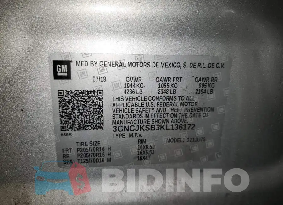 3GNCJKSB3KL136172 Photo# 13