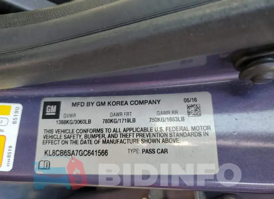 KL8CB6SA7GC641566 Photo# 12
