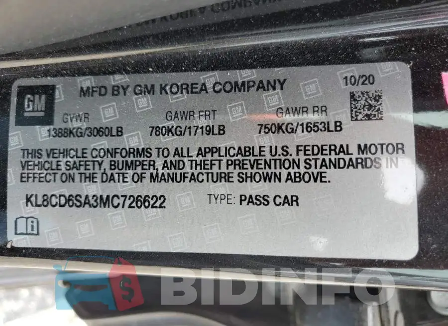 KL8CD6SA3MC726622 Photo# 13