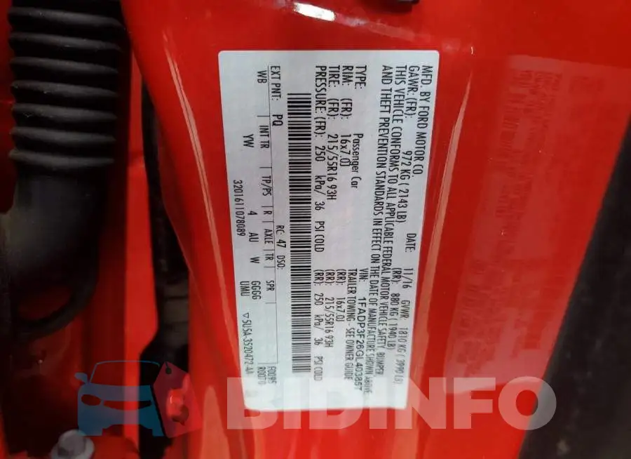 1FADP3F26GL403857 Photo# 12