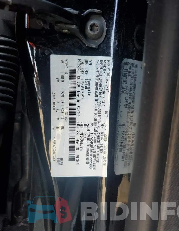 1FADP3F26HL222386 Photo# 12