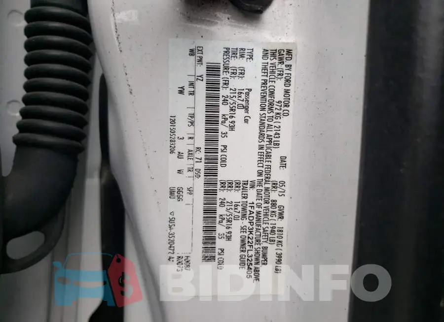 1FADP3K22FL325405 Photo# 12