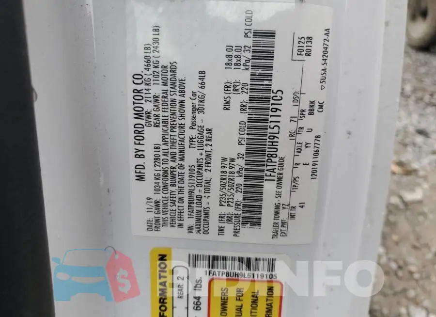 1FATP8UH9L5119105 Photo# 12