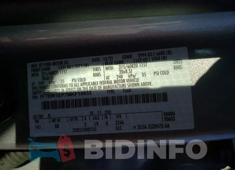 1FTEW1EP7MKF10033 Photo# 12