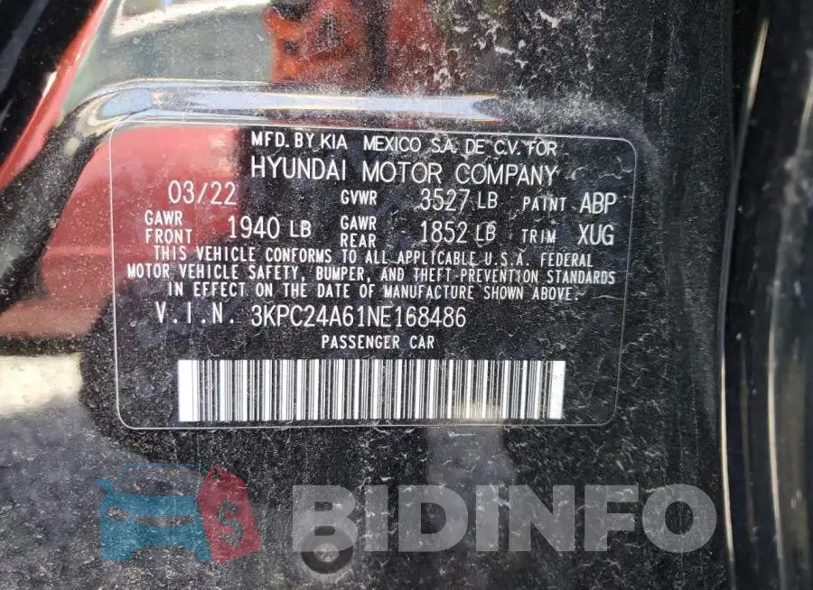 3KPC24A61NE168486 Photo# 12