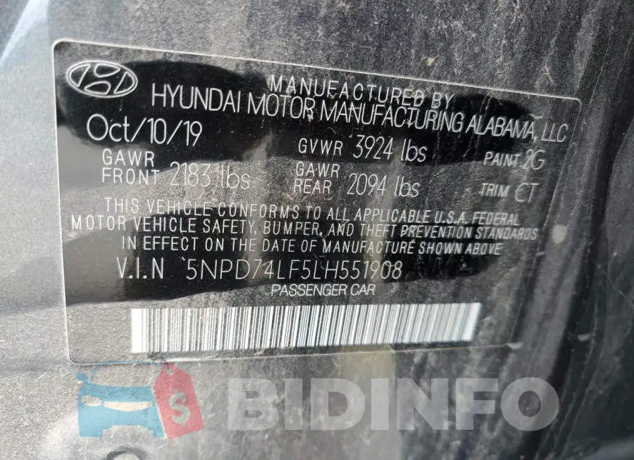 5NPD74LF5LH551908 Photo# 12