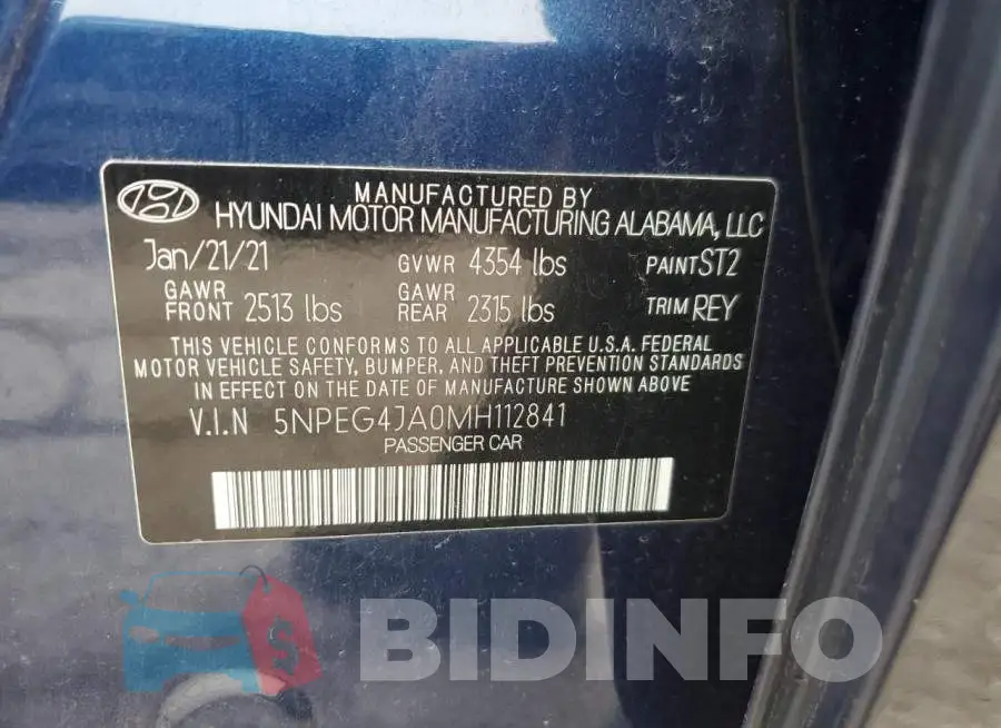 5NPEG4JA0MH112841 Photo# 13