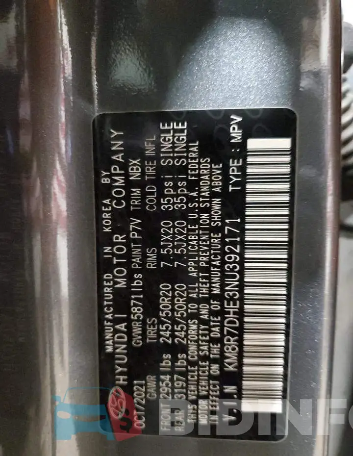 KM8R7DHE3NU392171 Photo# 14