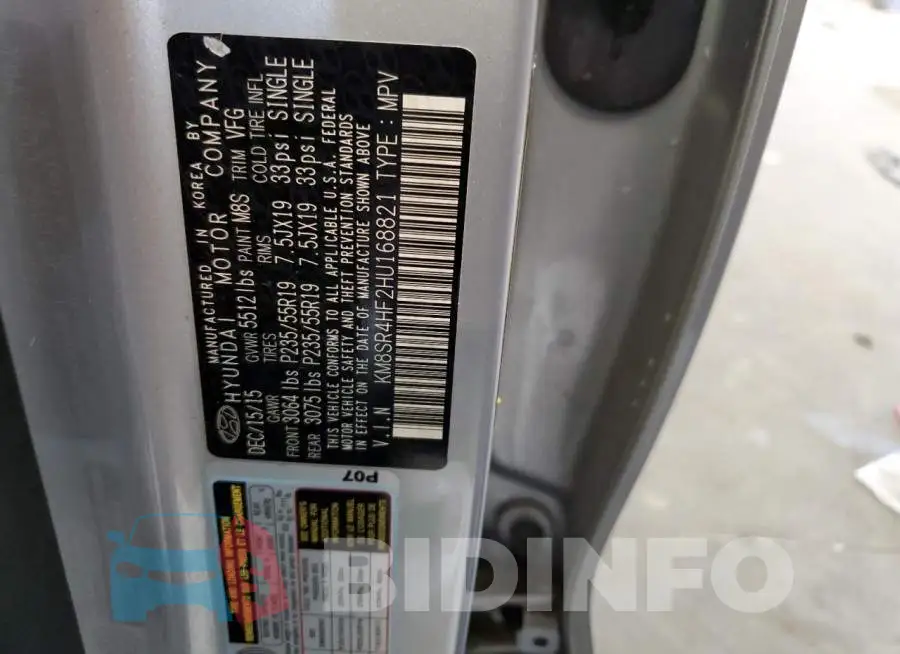 KM8SR4HF2HU168821 Photo# 13