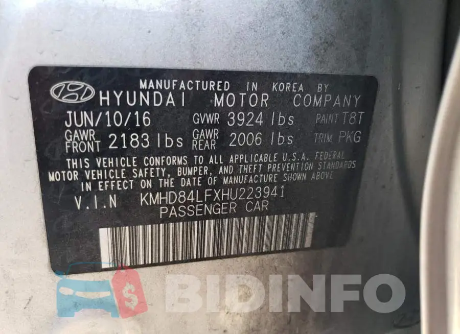 KMHD84LFXHU223941 Photo# 12
