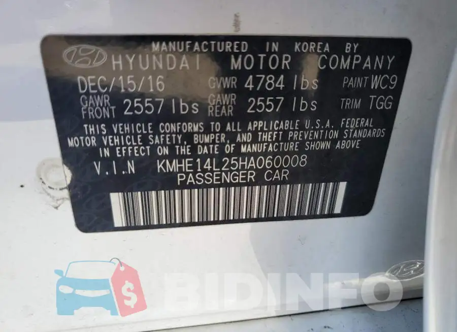 KMHE14L25HA060008 Photo# 12