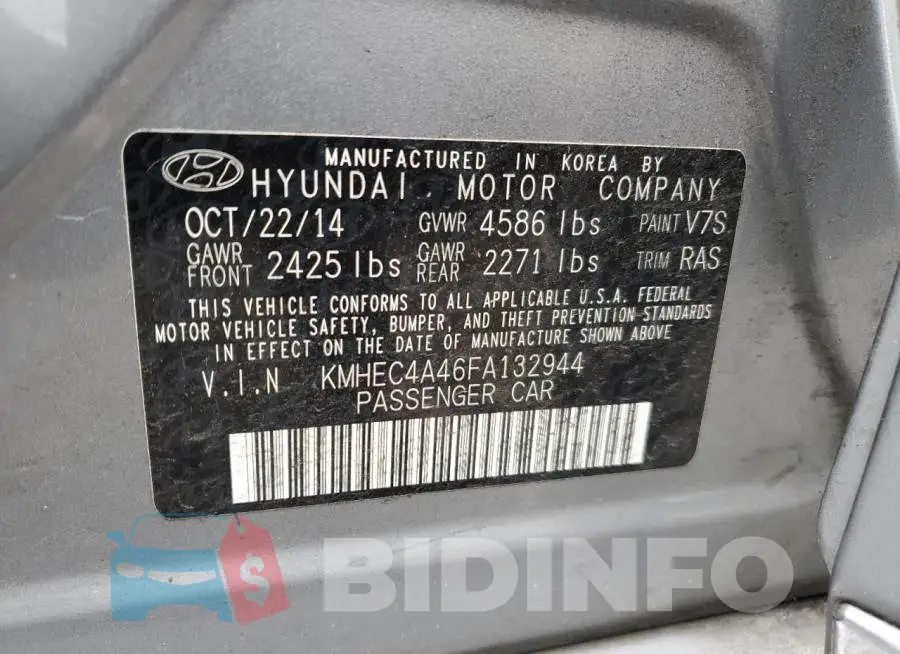 KMHEC4A46FA132944 Photo# 12