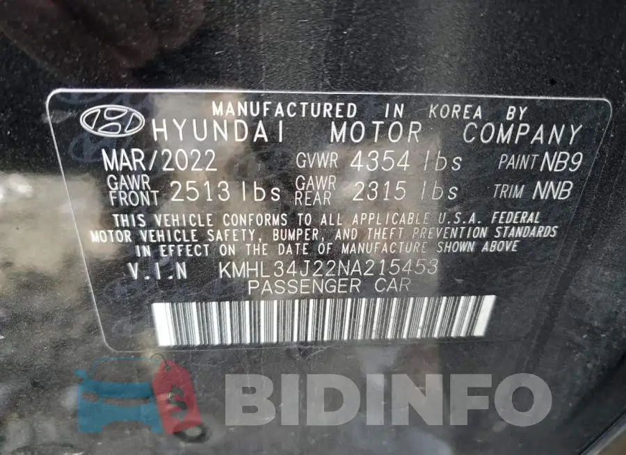 KMHL34J22NA215453 Photo# 12