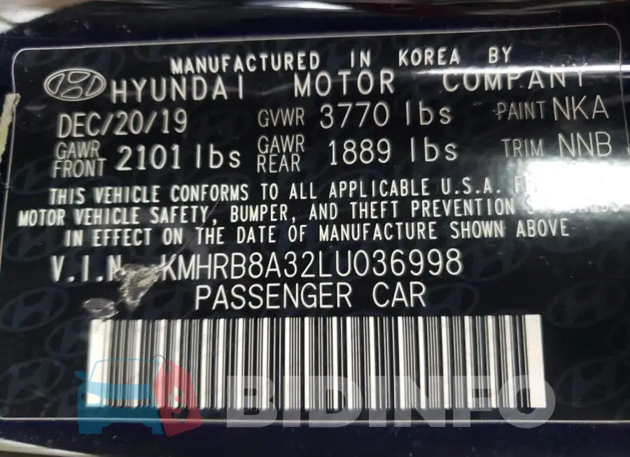 KMHRB8A32LU036998 Photo# 13