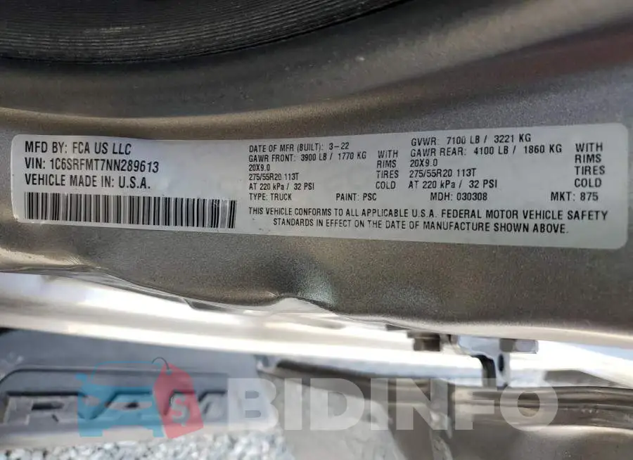 1C6SRFMT7NN289613 Photo# 13