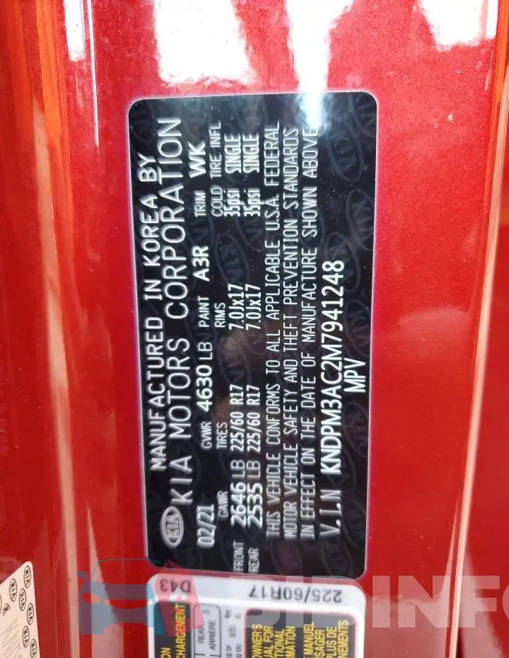 KNDPM3AC2M7941248 Photo# 13