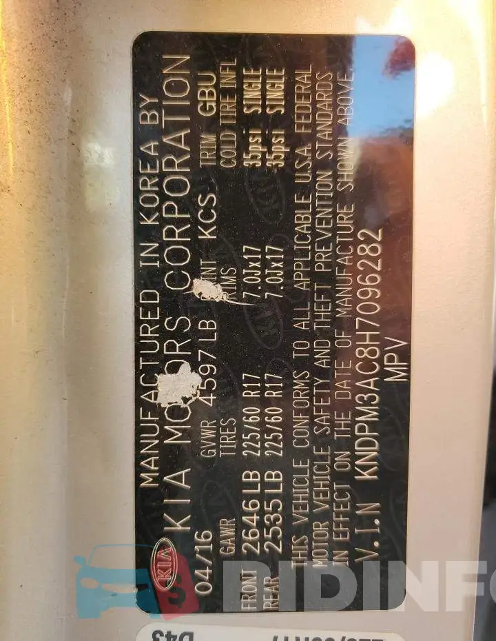 KNDPM3AC8H7096282 Photo# 13