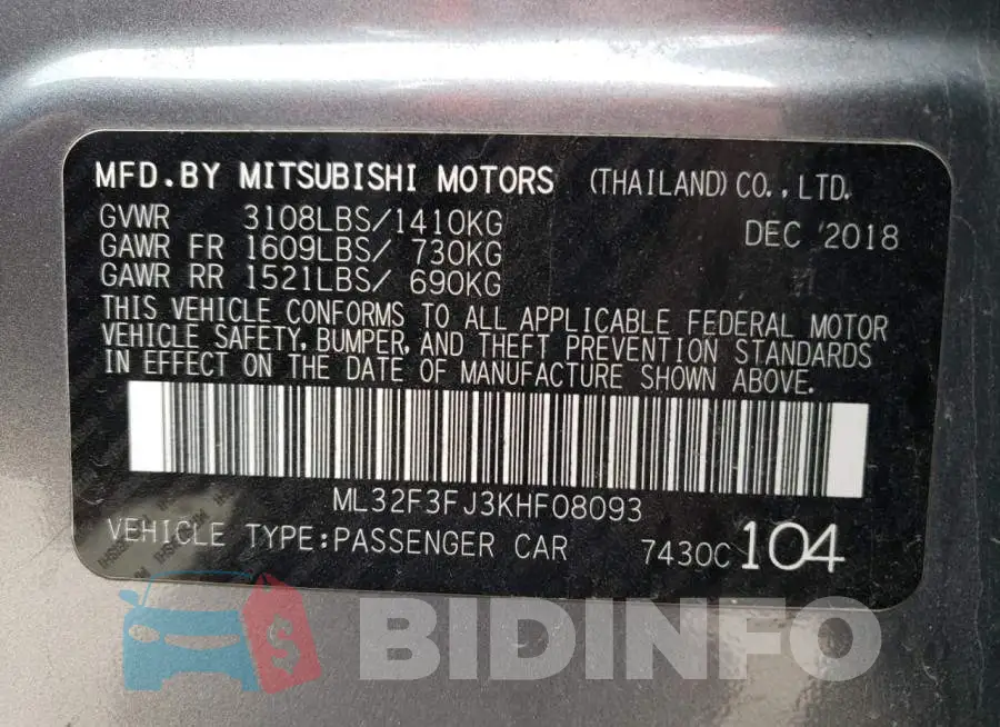 ML32F3FJ3KHF08093 Photo# 12