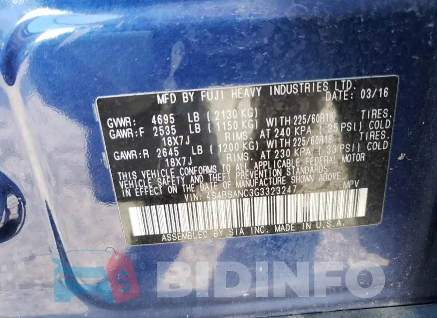 4S4BSANC3G3323247 Photo# 13