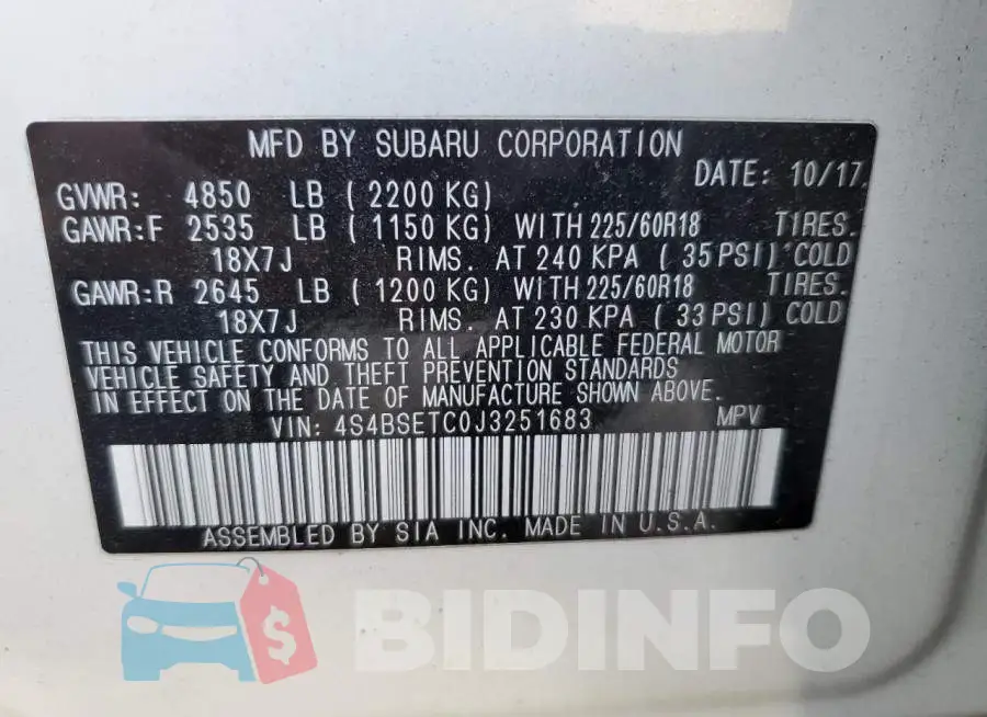 4S4BSETC0J3251683 Photo# 12