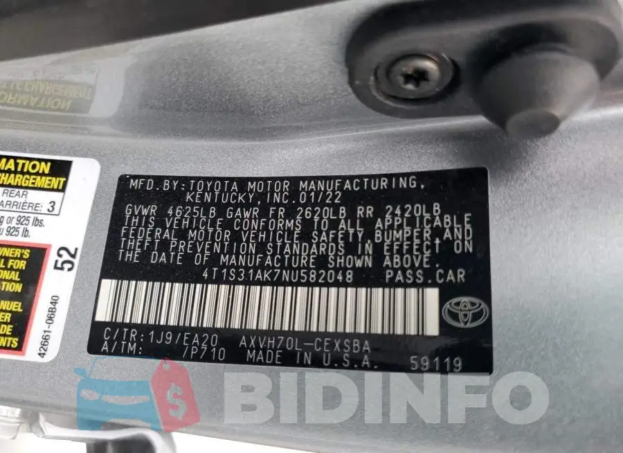 4T1S31AK7NU582048 Photo# 12
