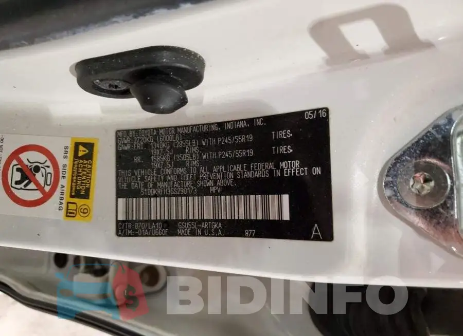 5TDDKRFH3GS290173 Photo# 13