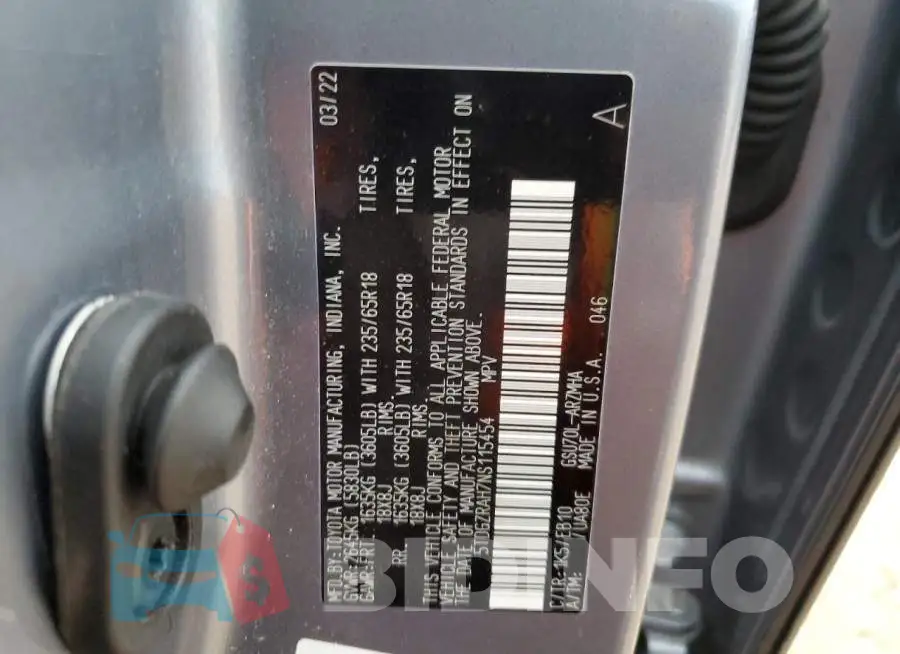 5TDGZRAH7NS115454 Photo# 14