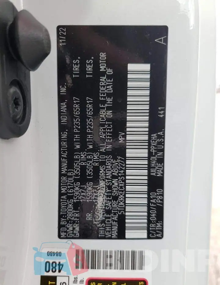 5TDKRKECXPS142277 Photo# 13