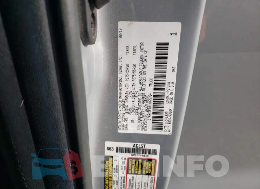 5TFHY5F18LX875704 Photo# 12