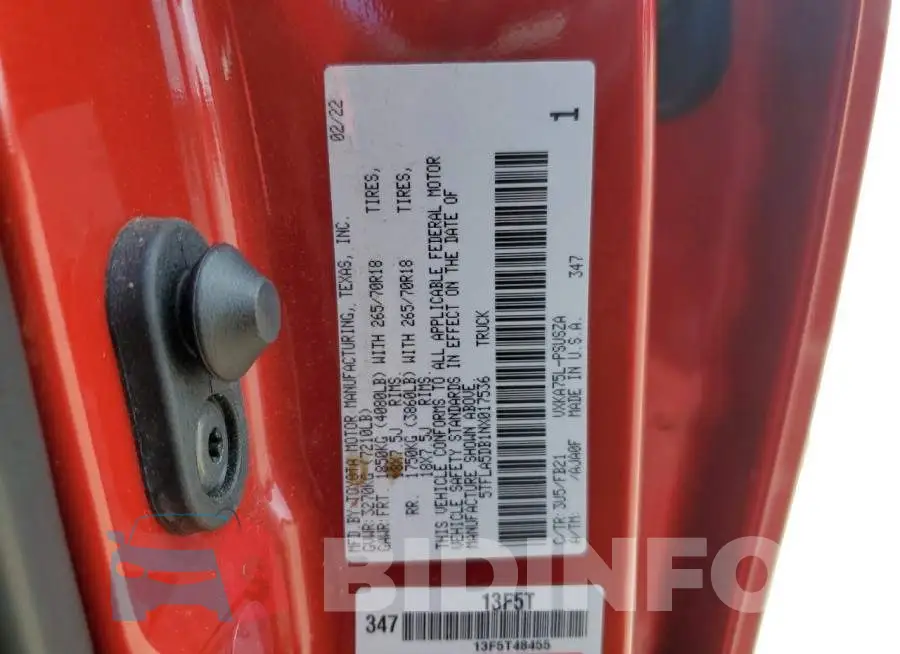 5TFLA5DB1NX017536 Photo# 12