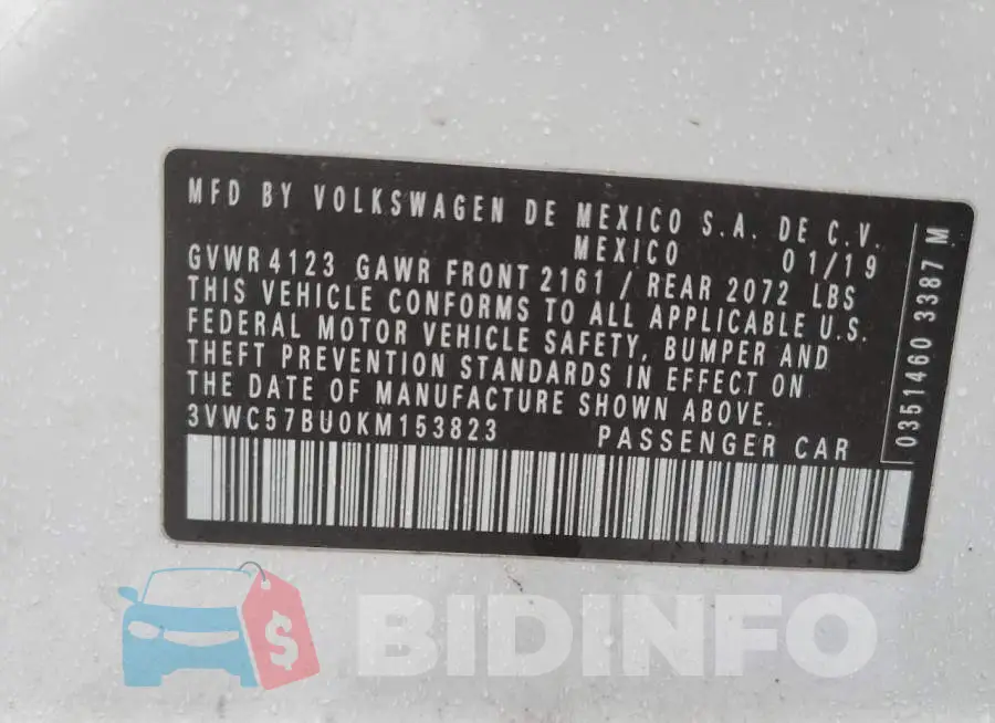 3VWC57BU0KM153823 Photo# 12