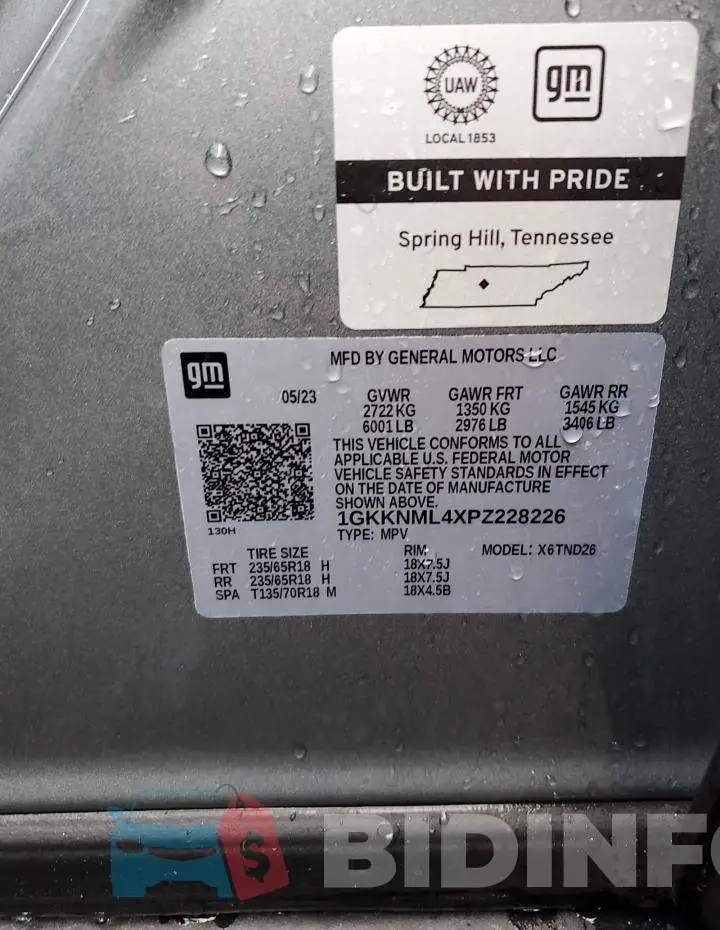 1GKKNML4XPZ228226 Photo# 13