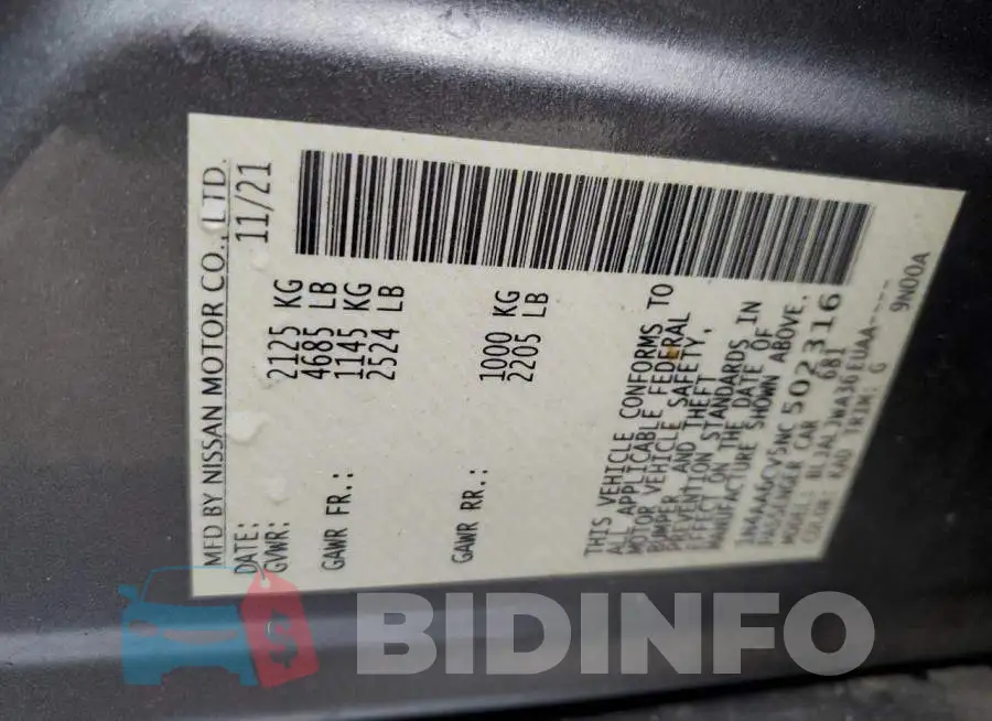 1N4AA6CV5NC502316 Photo# 12