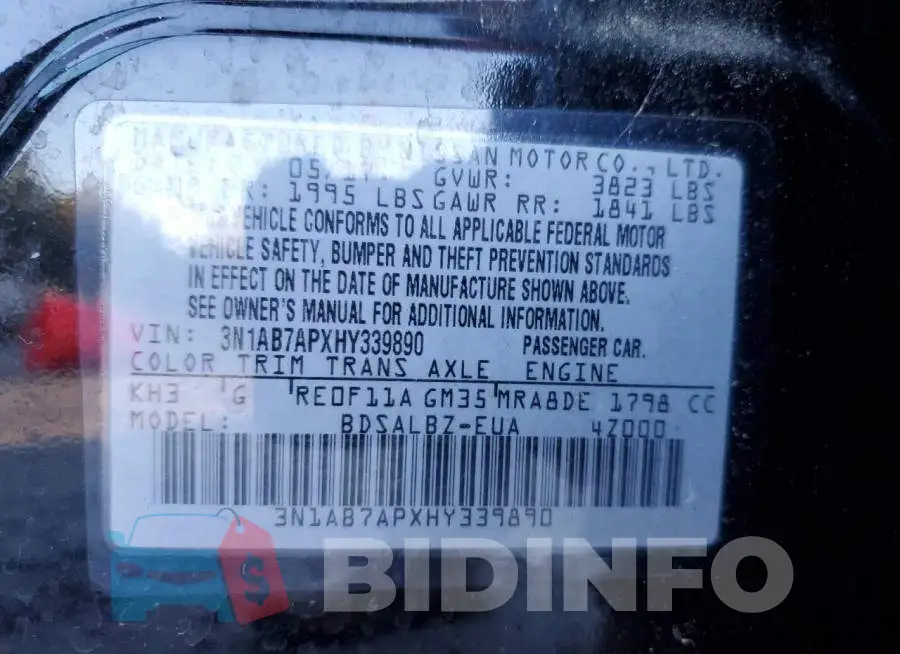 3N1AB7APXHY339890 Photo# 12