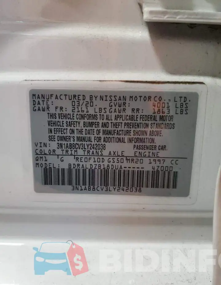 3N1AB8CV3LY242038 Photo# 12