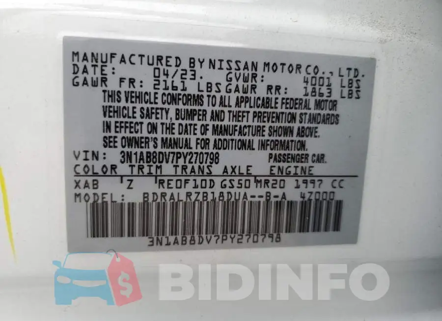 3N1AB8DV7PY270798 Photo# 12
