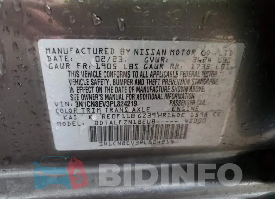 3N1CN8EV3PL824219 Photo# 12