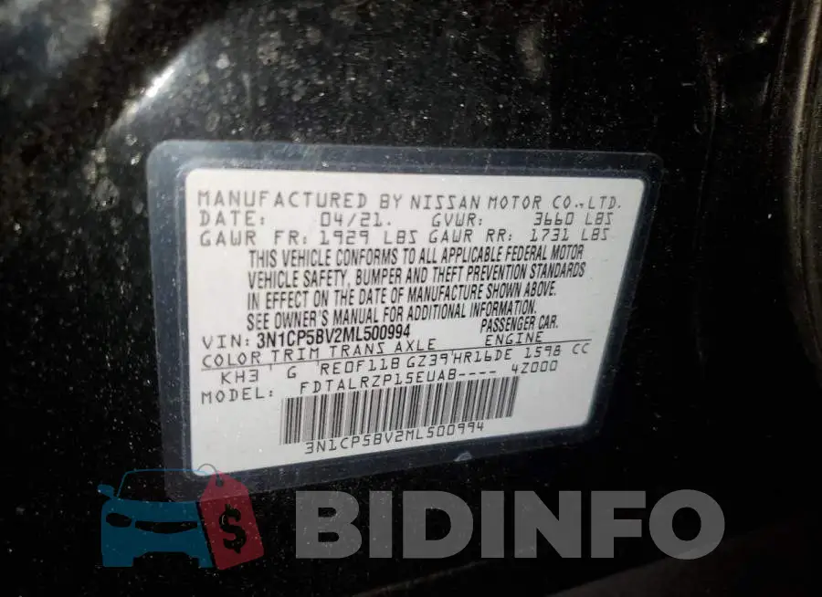 3N1CP5BV2ML500994 Photo# 12