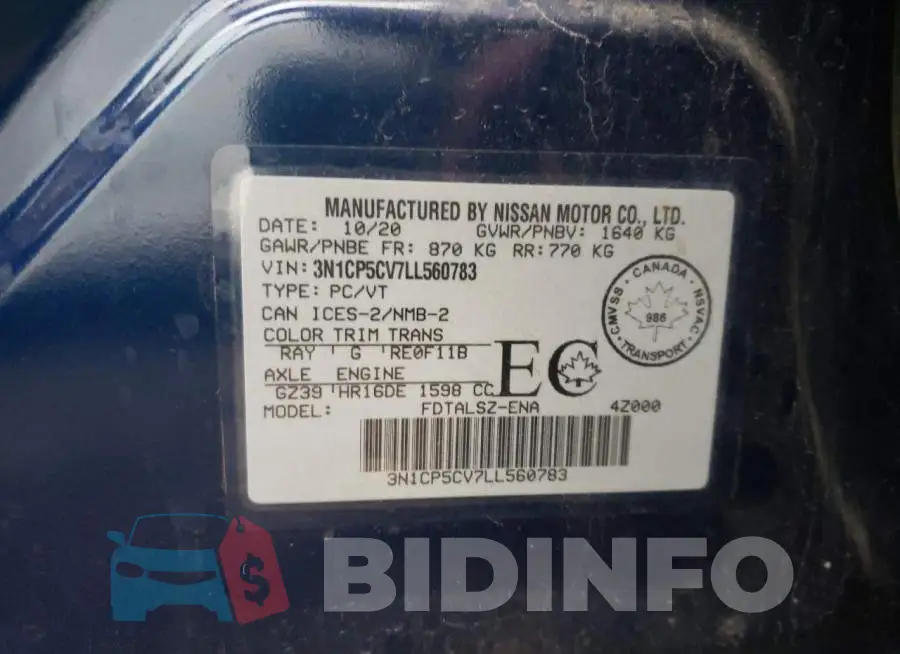 3N1CP5CV7LL560783 Photo# 13