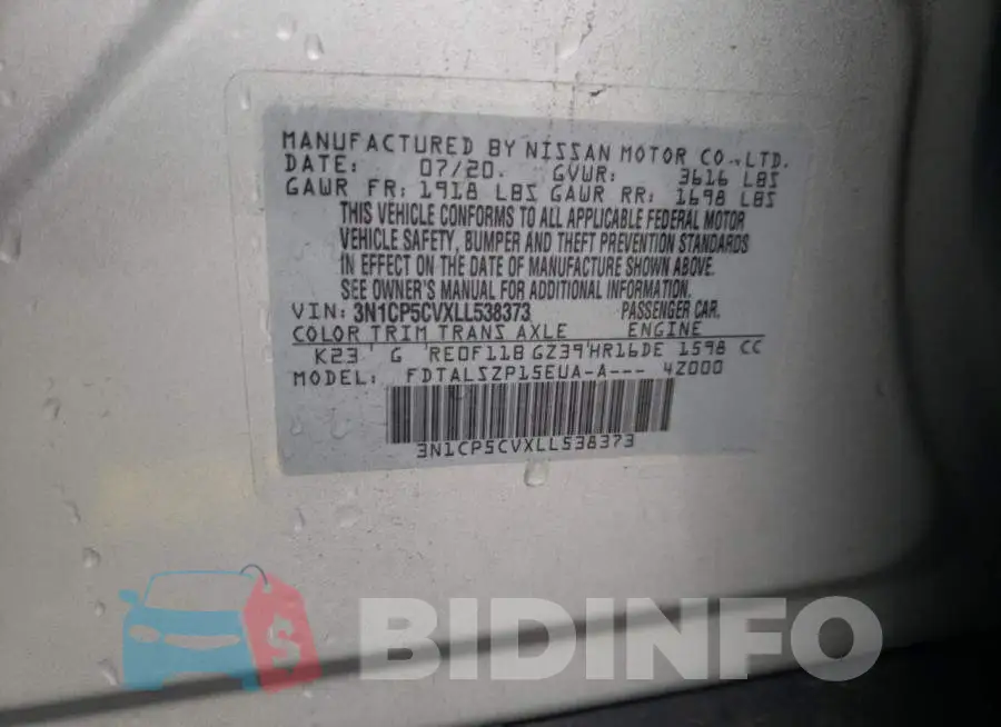 3N1CP5CVXLL538373 Photo# 13