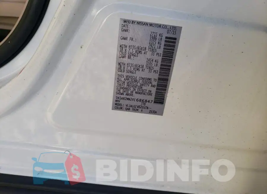 5N1AR2MN2FC686847 Photo# 12